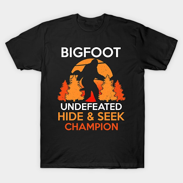 Bigfoot Hide And Seek Champion T-Shirt by mintipap